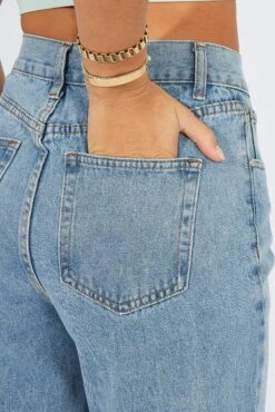 Denim Baggy Denim Jeans Mid Rise -Modern Fashion Shop dl1516d 84r light wash 6