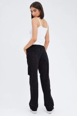 Black Straight Jeans Low Rise -Modern Fashion Shop dl1517 84rb wash black 5