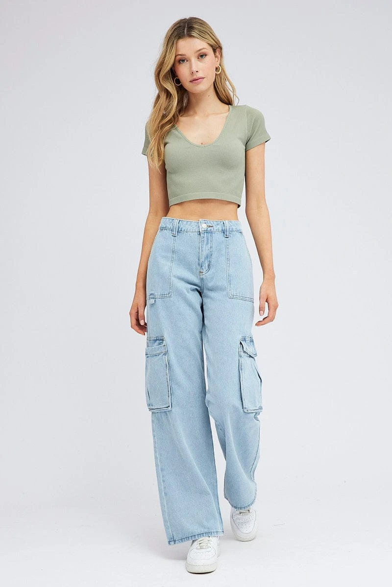 Denim Cargo Jean Multi Pocket 3 Denim Cargo Jean Multi Pocket