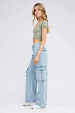 Denim Cargo Jean Multi Pocket 11 Denim Cargo Jean Multi Pocket -Modern Fashion Shop dl1535 84rb light wash 4