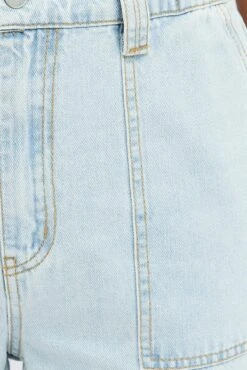 Denim Cargo Jeans Elastic Waist -Modern Fashion Shop dl1553a 34r light wash 6