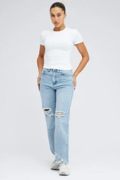 Front Page 17 Denim Boyfriend Jeans Mid Rise