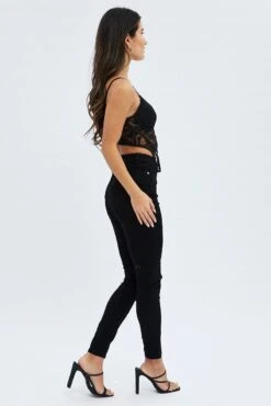 Black Skinny Denim Jeans -Modern Fashion Shop dl1815d 81r wash black 4