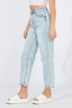 Denim Mom Jeans High Rise -Modern Fashion Shop dl1836 33r light wash 4