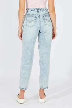 Denim Mom Jeans High Rise -Modern Fashion Shop dl1836 33r light wash 5
