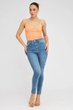 Denim Skinny Denim Jeans High Rise -Modern Fashion Shop dl1844a 33rb light wash 3