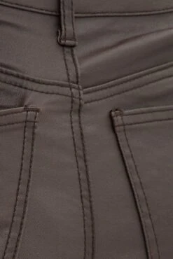 Brown Flare Denim Jeans Coated High Rise -Modern Fashion Shop dl1882 33jb chocolate 6