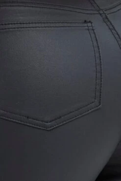 Black Flare Denim Jeans Coated High Rise -Modern Fashion Shop dl1882a 33jb black 6