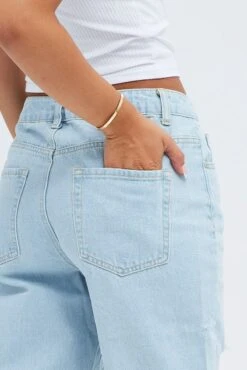 Blue Baggy Denim Jeans Mid Rise -Modern Fashion Shop dl1941 33jb light blue 6