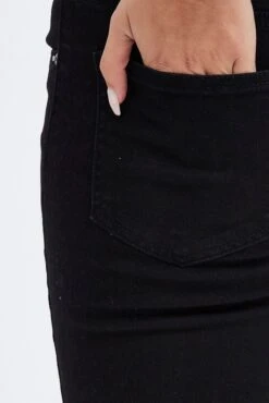 Black Flare Denim Jeans Low Rise -Modern Fashion Shop dl1953a 20j black 6