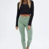 Green Skinny Denim Jeans Mid Rise -Modern Fashion Shop dl2030 81jb khaki 1