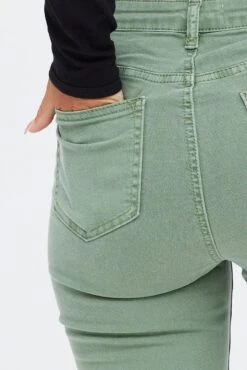 Green Skinny Denim Jeans Mid Rise -Modern Fashion Shop dl2030 81jb khaki 6