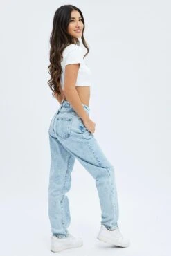 Denim Mom Denim Jeans High Rise -Modern Fashion Shop dl2109 20jb light wash 4