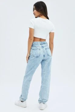 Denim Mom Denim Jeans High Rise -Modern Fashion Shop dl2109 20jb light wash 5