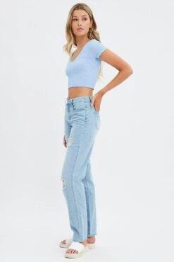 Denim Baggy Denim Jean Mid Rise -Modern Fashion Shop dl2571d 33jb light wash 4