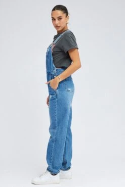 Denim Overall Jeans -Modern Fashion Shop dl8668d 33rb light wash 4