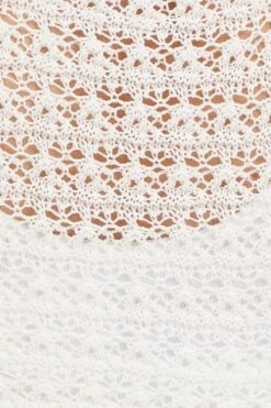 White Knit Cardigan Long Sleeve Crochet -Modern Fashion Shop fitted cardigan white knit cardigan long sleeve crochet 33006994555073