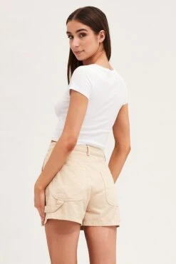 White Short Sleeve Button Down Cardigan -Modern Fashion Shop fitted cardigan white short sleeve button down cardigan 32981001470145