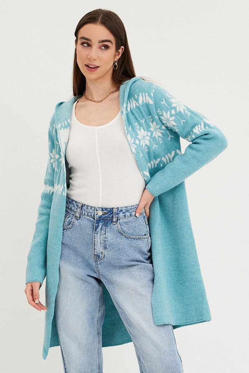 Aztec Print Knit Cardigan Long Sleeve Relaxed Hoodie 5 Aztec Print Knit Cardigan Long Sleeve Relaxed Hoodie - Image 3