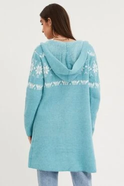 Aztec Print Knit Cardigan Long Sleeve Relaxed Hoodie 12 Aztec Print Knit Cardigan Long Sleeve Relaxed Hoodie -Modern Fashion Shop hoodie cardigan aztec print knit cardigan long sleeve relaxed hoodie 32967228260545