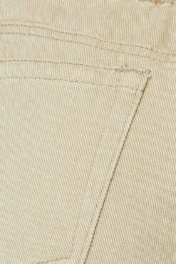 Beige Paperbag Denim Jeans High Rise -Modern Fashion Shop hw colourd short camel paperbag denim jeans high rise 32965664047297