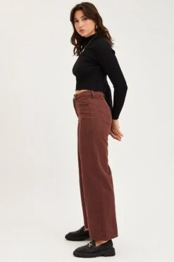 Brown Flare Denim Jeans High Rise 10 Brown Flare Denim Jeans High Rise -Modern Fashion Shop hw flare jean brown flare denim jeans high rise 32965622988993