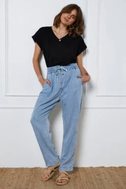 Blue Jeans High Rise Denim -Modern Fashion Shop hw straight leg jean blue jeans high rise denim 33006652883137
