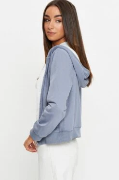 Blue Oversized Jacket Long Sleeve -Modern Fashion Shop jacket blue oversized jacket long sleeve 32967522451649