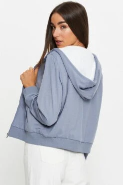 Blue Oversized Jacket Long Sleeve -Modern Fashion Shop jacket blue oversized jacket long sleeve 32967522484417