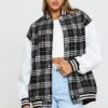 Check Oversized Jacket Long Sleeve -Modern Fashion Shop jacket check oversized jacket long sleeve 32966597935297