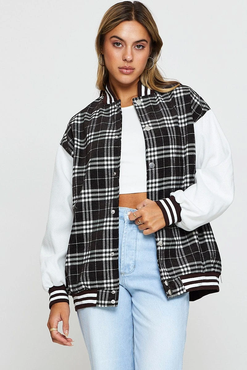 Check Oversized Jacket Long Sleeve 3 Check Oversized Jacket Long Sleeve