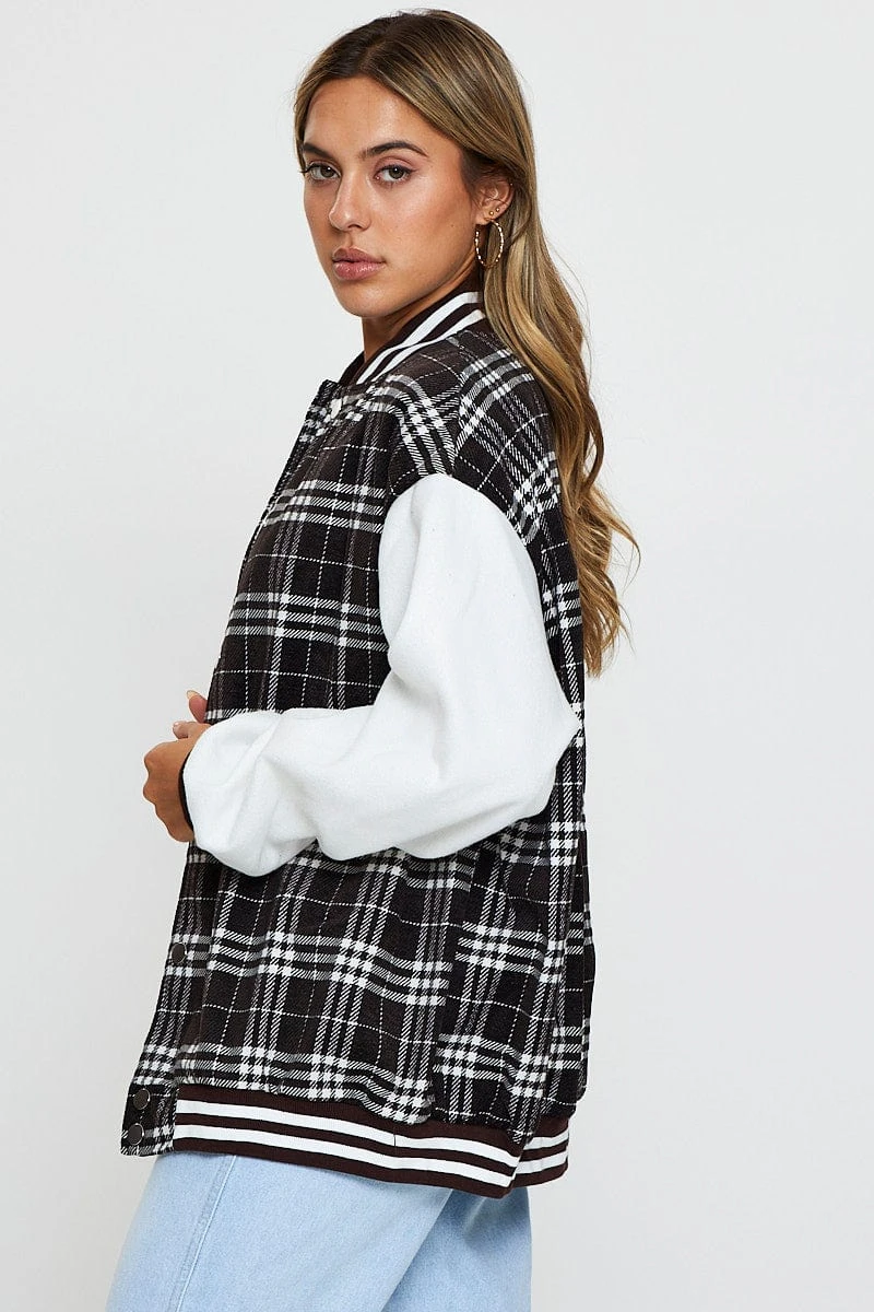 Check Oversized Jacket Long Sleeve 6 Check Oversized Jacket Long Sleeve - Image 4