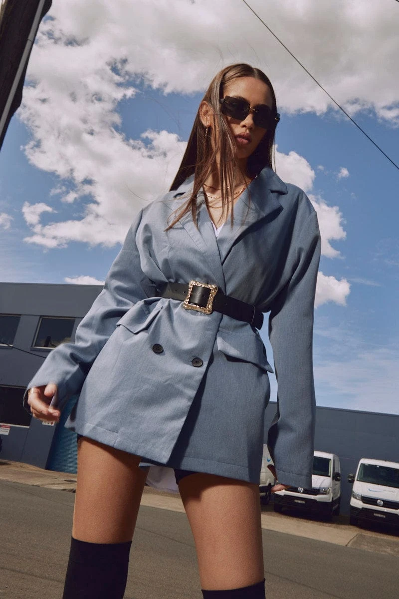 Grey Oversized Blazer 3 Grey Oversized Blazer