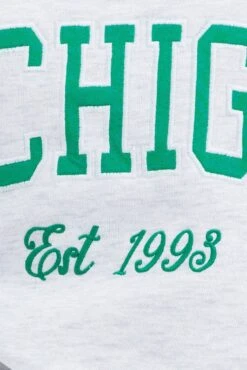 Grey Sweater Collar Half Zip Thru Long Sleeve Applique -Modern Fashion Shop jc1330 84w grey marle 6