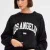 Black Graphic Sweater Long Sleeves