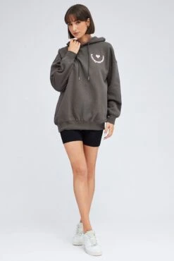 Grey Hoodie Sweat Long Sleeve Graphic -Modern Fashion Shop jc1705k 84w charcoal 3