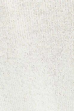 White Cardigan Long Sleeve V Neck Button Ladder Knitted -Modern Fashion Shop kn0192x 40cb cream 6