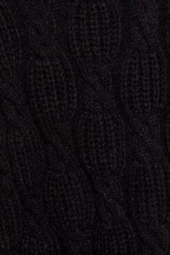 Black Oversized Cable Knit Cardigan -Modern Fashion Shop kn1347 41jb black 6