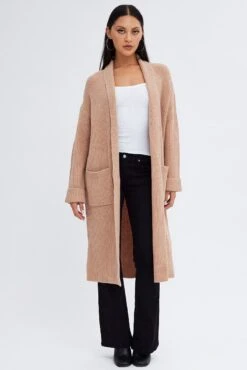 Beige Longline Cardigan 10 Beige Longline Cardigan -Modern Fashion Shop kn1717 45jb beige 3