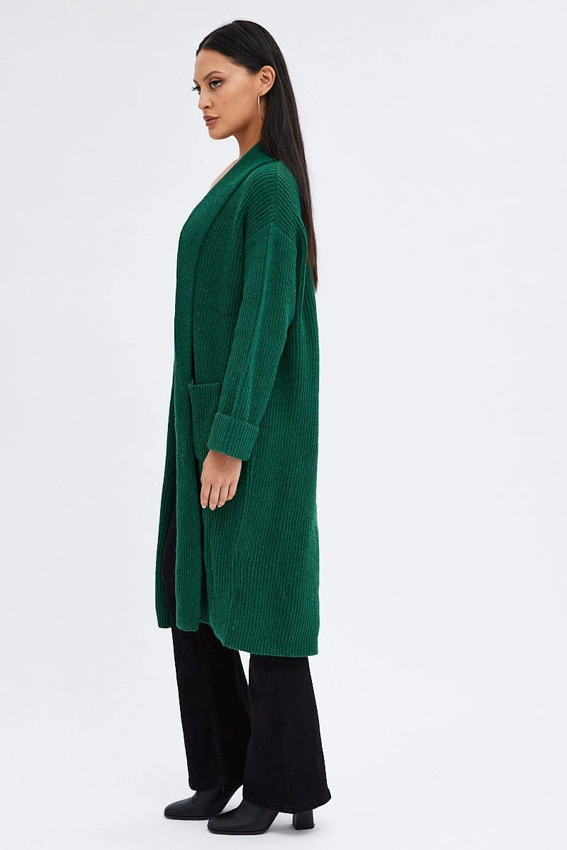 Green Longline Cardigan 6 Green Longline Cardigan - Image 4