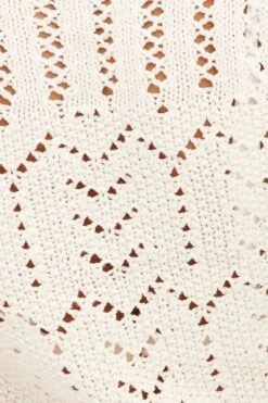 White Knit Cardigan Short Sleeve -Modern Fashion Shop kn1766 40jb white 6