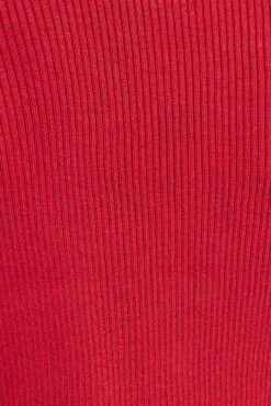 Red Knit Cardigan Long Sleeve -Modern Fashion Shop kn1865 40jb red 6