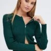 Green Knit Cardigan Zip Up -Modern Fashion Shop kn1937 40jb hunter 1 21e208d8 2202 48c9 90b3 3498d316078e