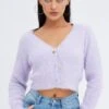 Purple Fluffy Cardigan