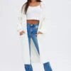 White Longline Cardigan