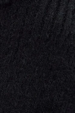 Black Knit Cardigan Fur Trim -Modern Fashion Shop kn2066 41jb black 6