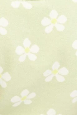 Green Floral Knit Cardigan Short Sleeve -Modern Fashion Shop kn2295a 40jb floral 6