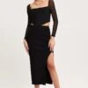 Black Knit Skirt Midi High Rise -Modern Fashion Shop knit skirt black knit skirt midi high rise 32966689718465
