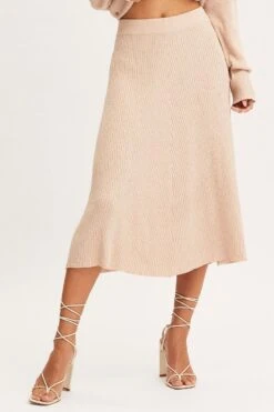 Black Oatmeal Ma Knit Skirt Midi High Rise -Modern Fashion Shop midi a line black oatmeal ma knit skirt midi high rise 32885852340417