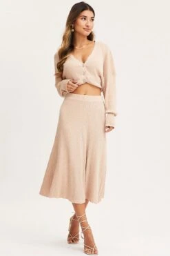 Black Oatmeal Ma Knit Skirt Midi High Rise -Modern Fashion Shop midi a line black oatmeal ma knit skirt midi high rise 32885852373185